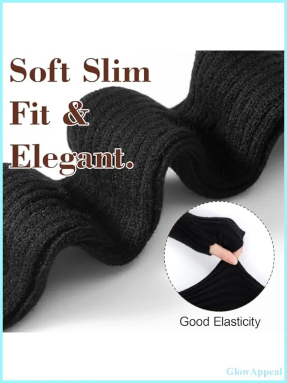 Cashmere Blend Fingerless Arm Warmers Long Sleeve Gloves Y2K